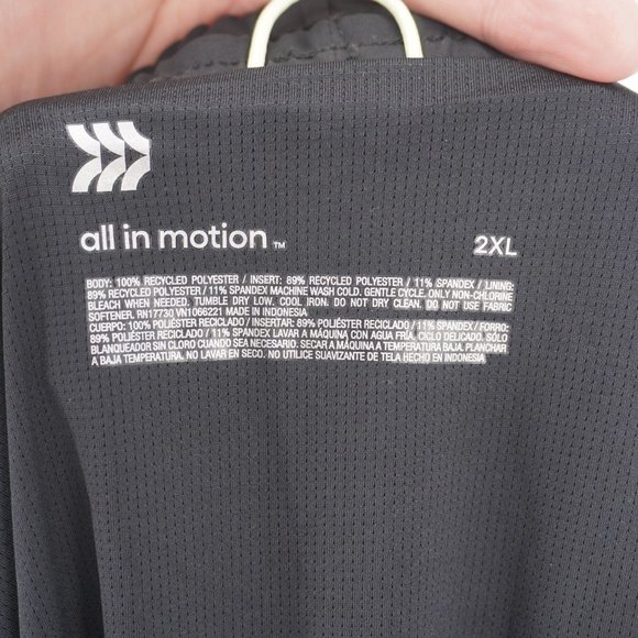 all in motion NWT Men's Black Lined Run Shorts Big & Tall Sz 2XL Pockets - Picture 3 of 4